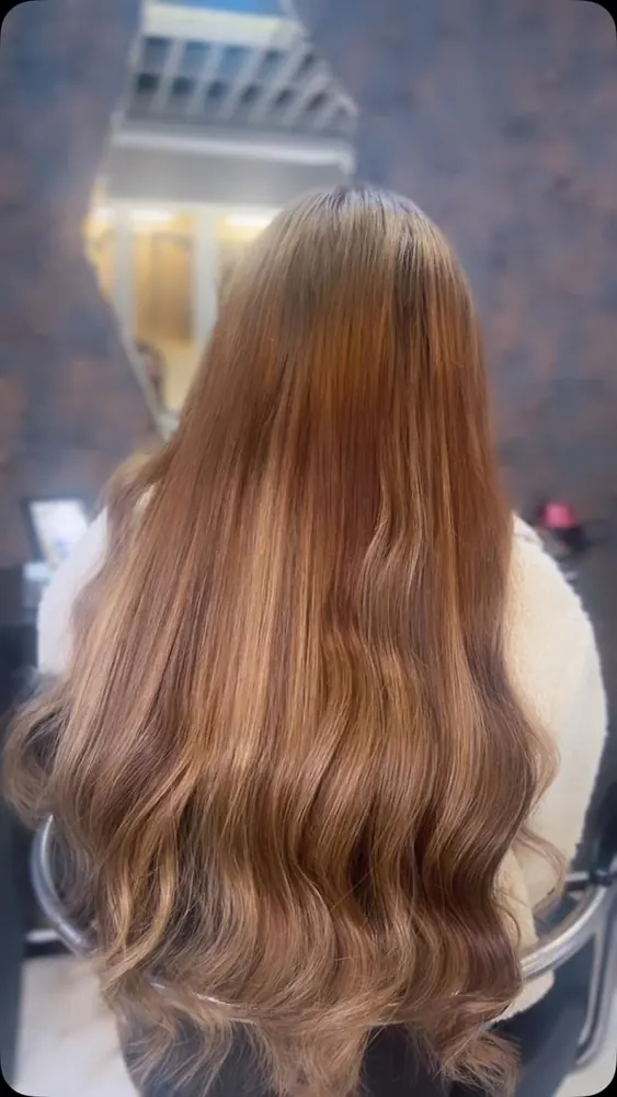 Resultat med extensions, set bagfra